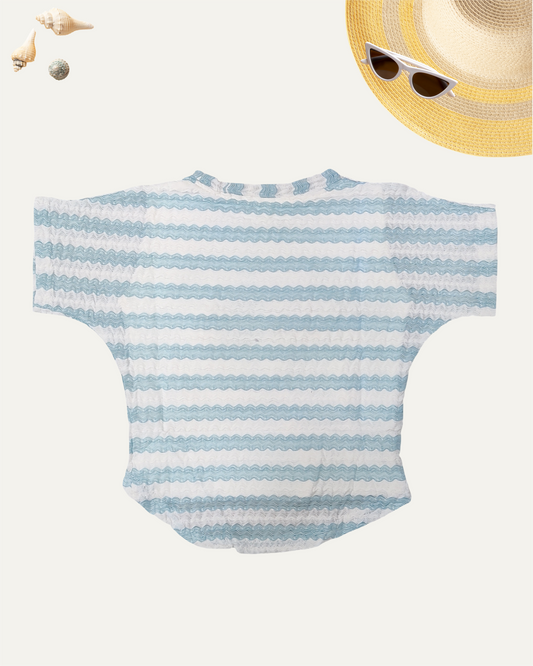 GIRLS BLUE STRIPED TOP (0-12 YEARS) - Girlism