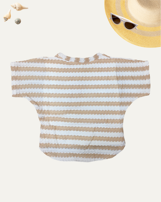 GIRLS BROWN STRIPED TOP (0-12 YEARS) - Girlism