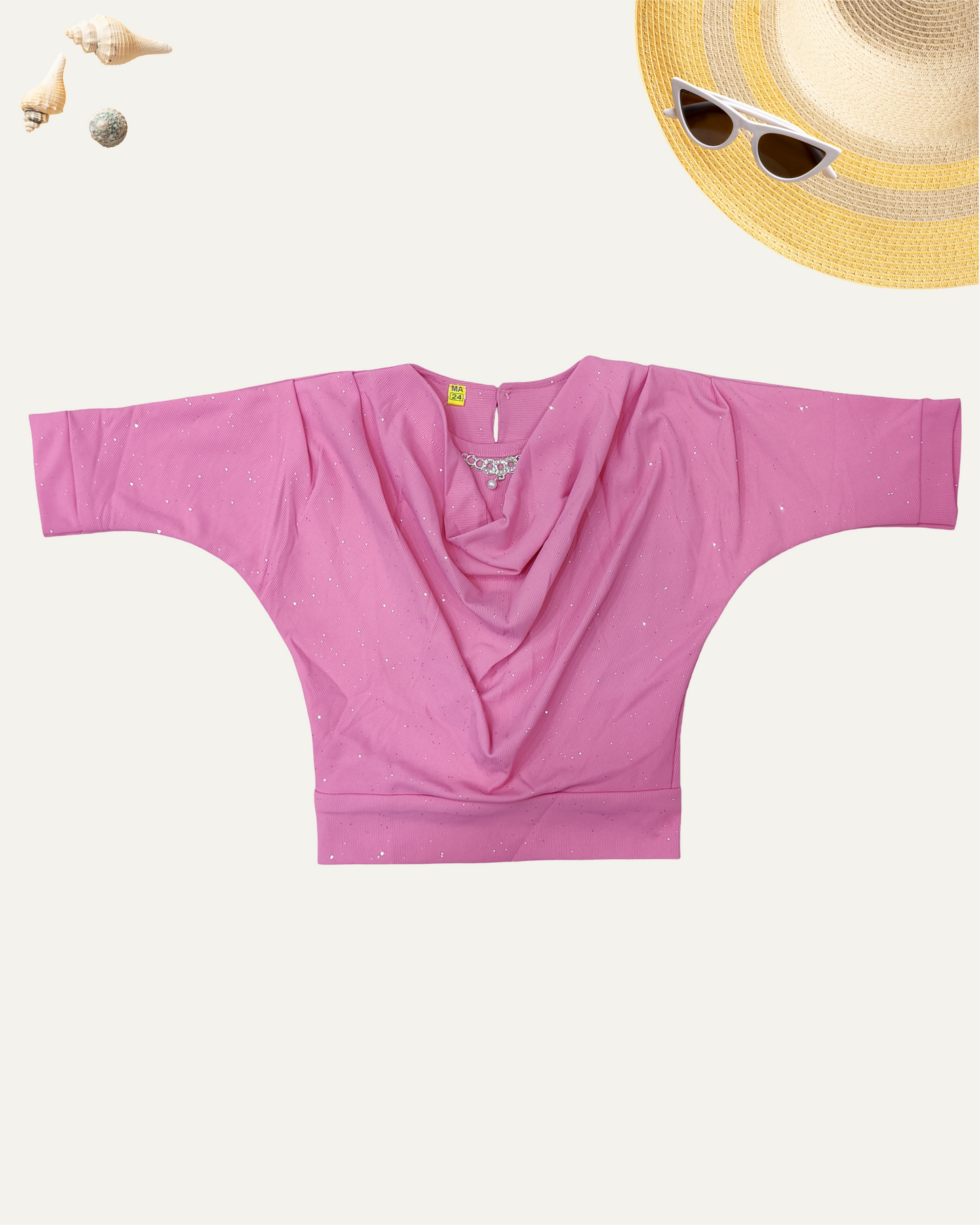 GIRLS PINK DRAPED TOP (1-12 YEARS) - Girlism