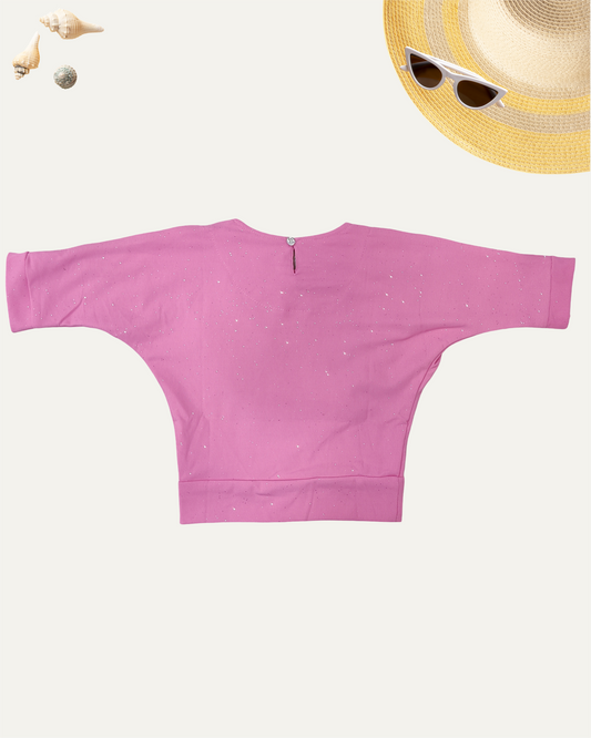 GIRLS PINK DRAPED TOP (1-12 YEARS) - Girlism
