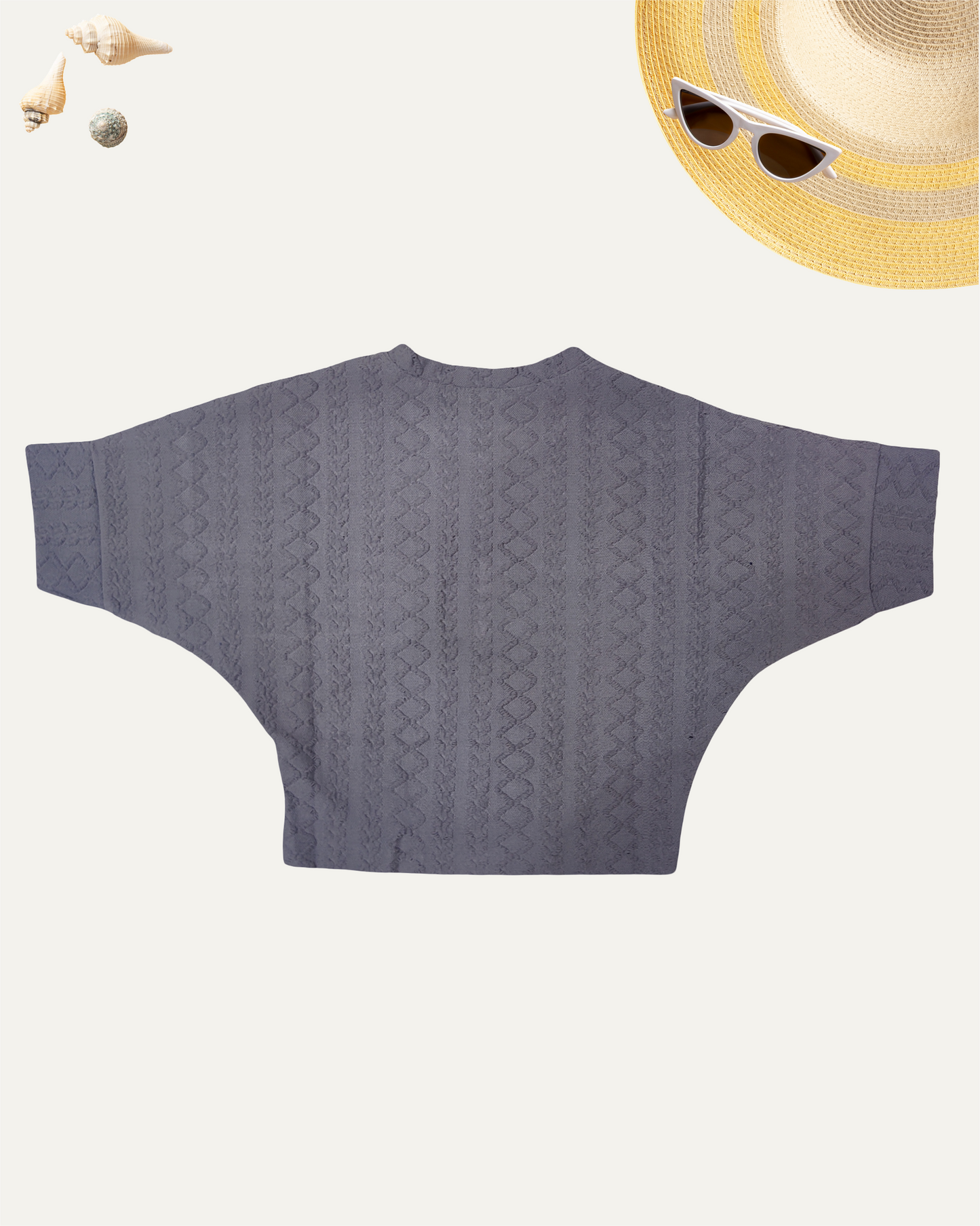 GIRLS GREY TOP WITH A BROOCH (4-12 YEARS) - Girlism