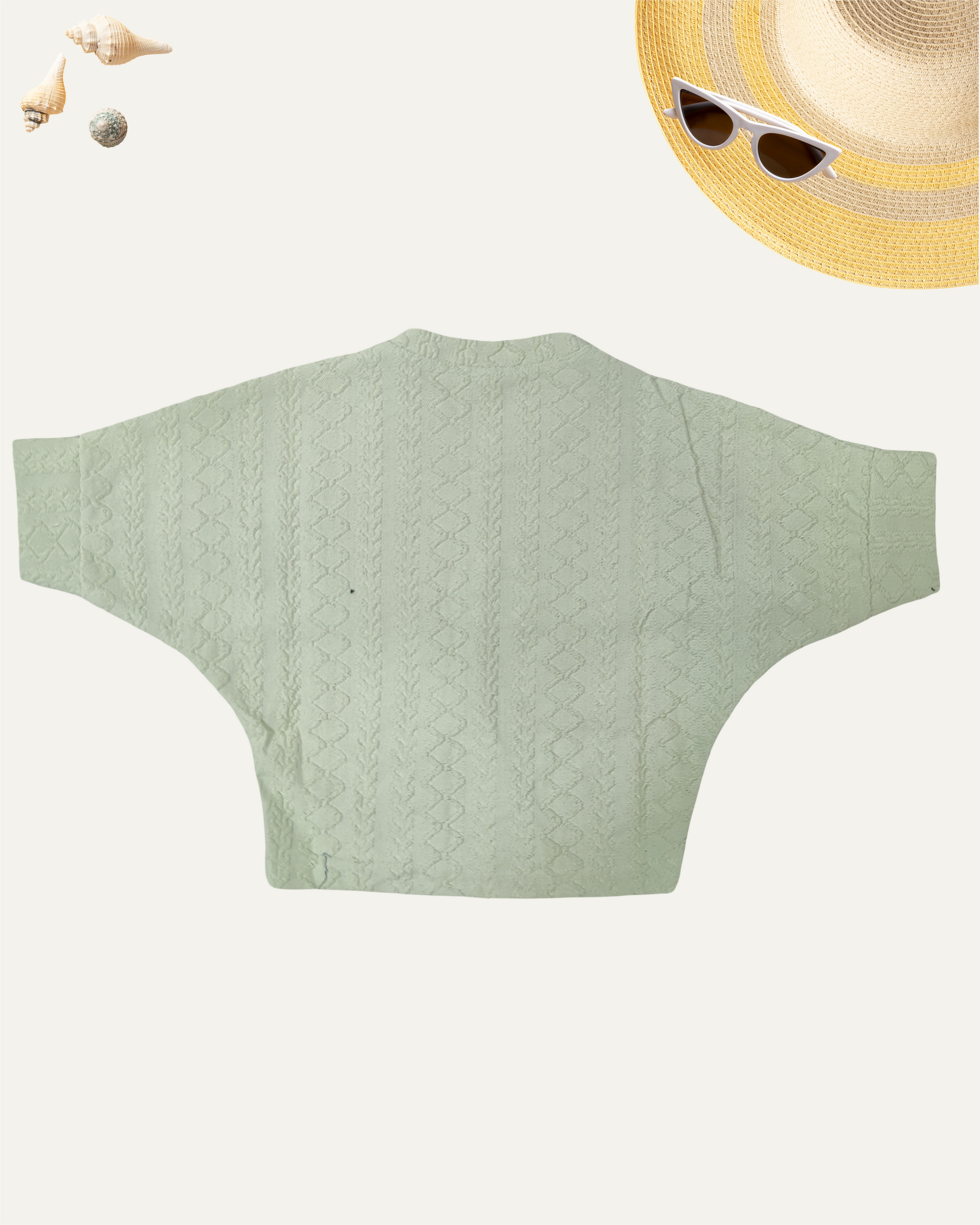 GIRLS MINT GREEN TOP WITH A BROOCH (4-12 YEARS) - Girlism