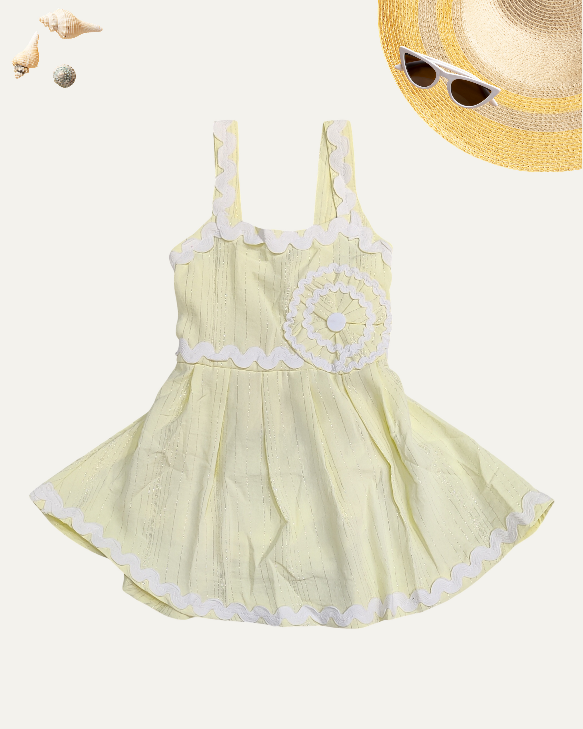 GIRLS BUTTER YELLOW FROCK (1-8 YEARS) - Girlism
