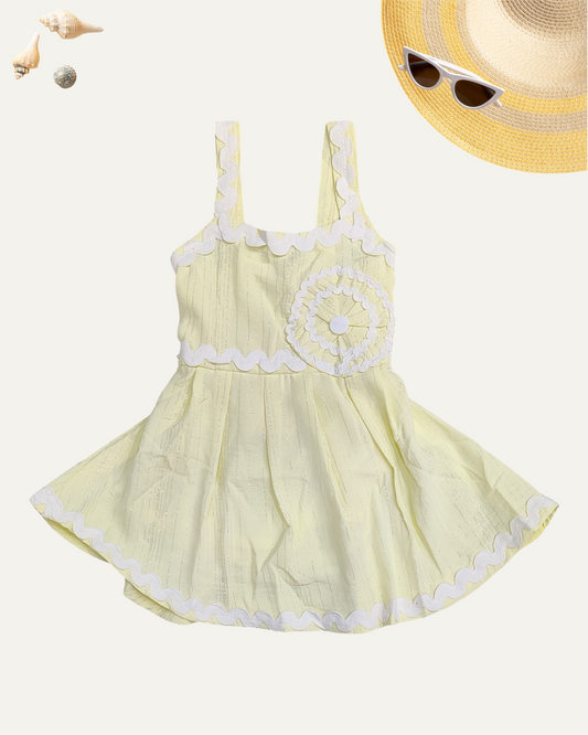 GIRLS BUTTER YELLOW FROCK (1-8 YEARS) - Girlism