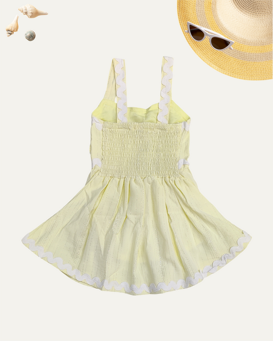 GIRLS BUTTER YELLOW FROCK (1-8 YEARS) - Girlism