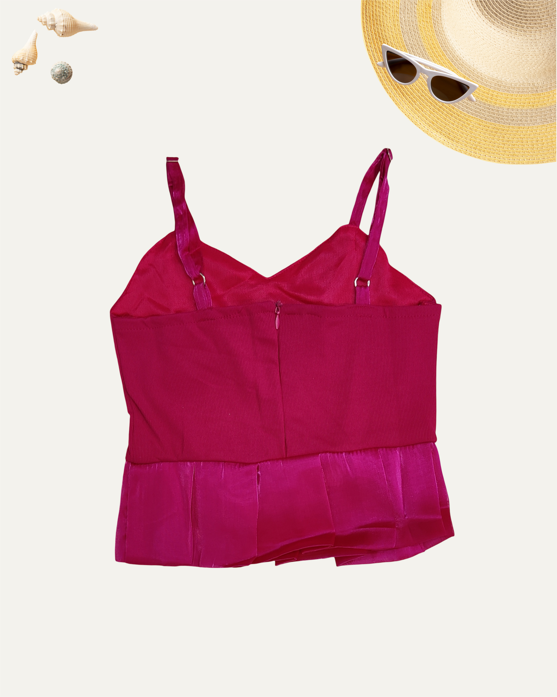 GIRLS DARK PINK SATIN BOW GLAM TOP (0-11 YEARS) - Girlism