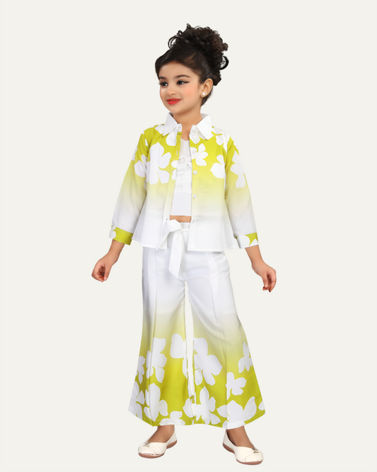 GIRLS 3PC FLORAL CO-ORD SET [ 4 - 12 YEARS ]