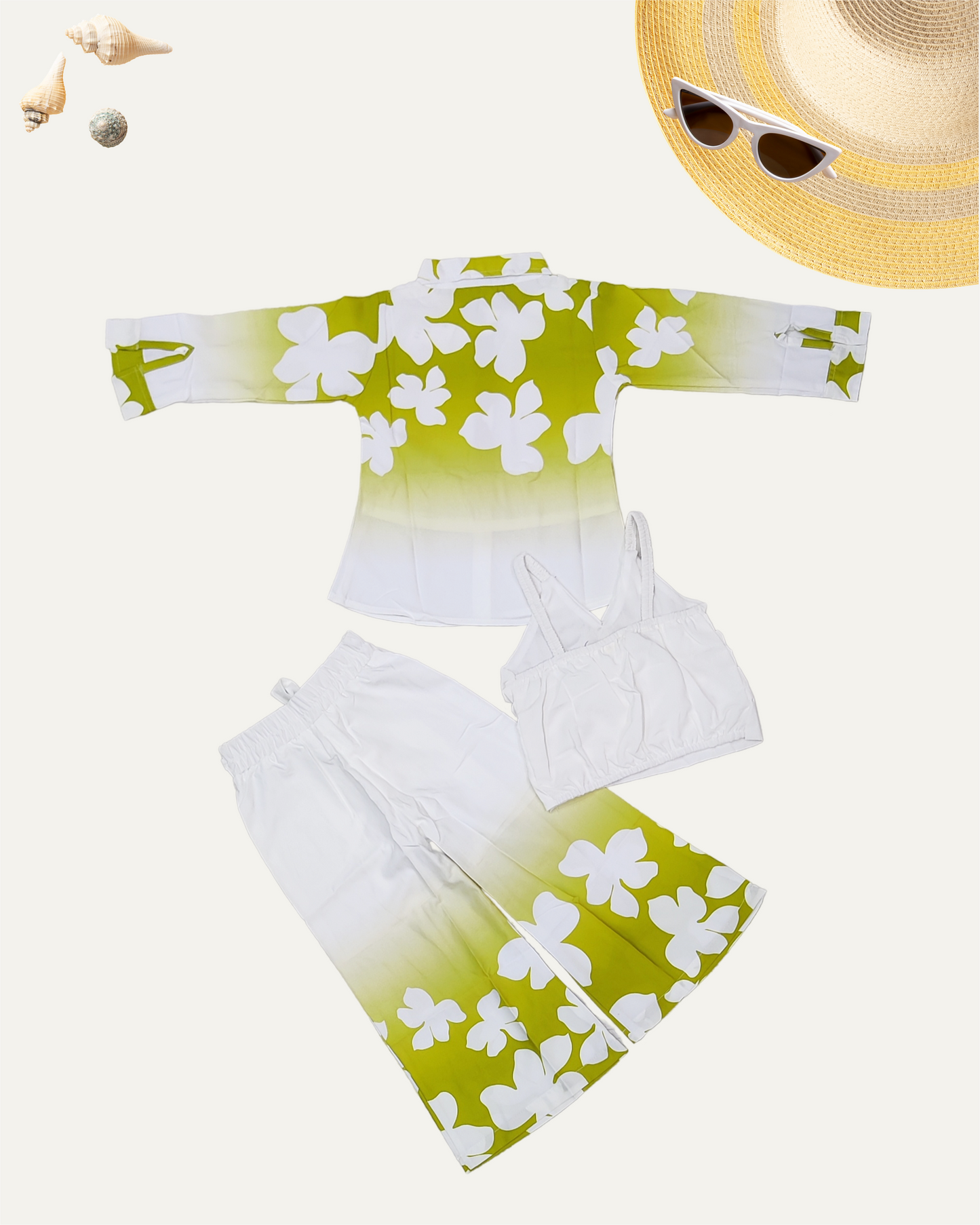 GIRLS 3PC FLORAL CO-ORD SET [ 4 - 12 YEARS ]