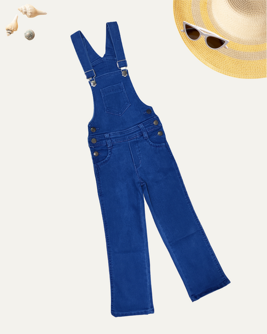 GIRLS CLASSIC BLUE DENIM DUNGAREE (4-14 YEARS)