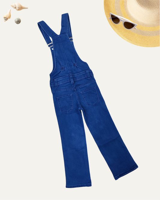 GIRLS CLASSIC BLUE DENIM DUNGAREE (4-14 YEARS)