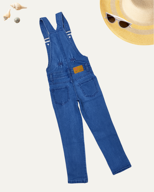 GIRLS BLUE DENIM DUNGAREE (4-14 YEARS)