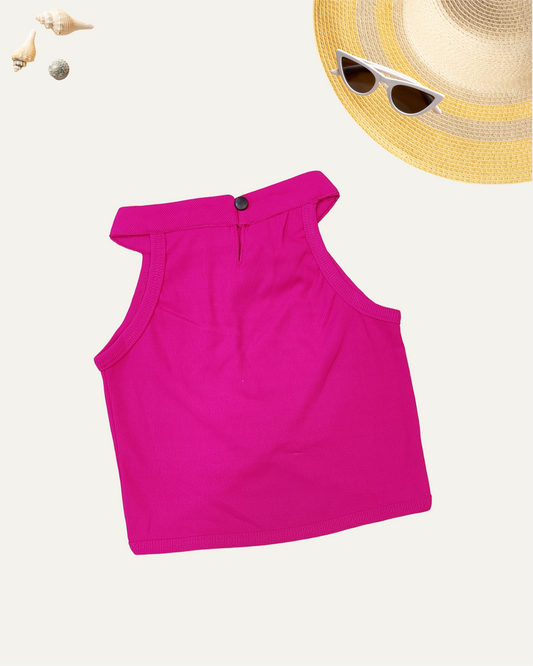 GIRLS NEON PINK TANK TOP [ 1-8 YEARS ]
