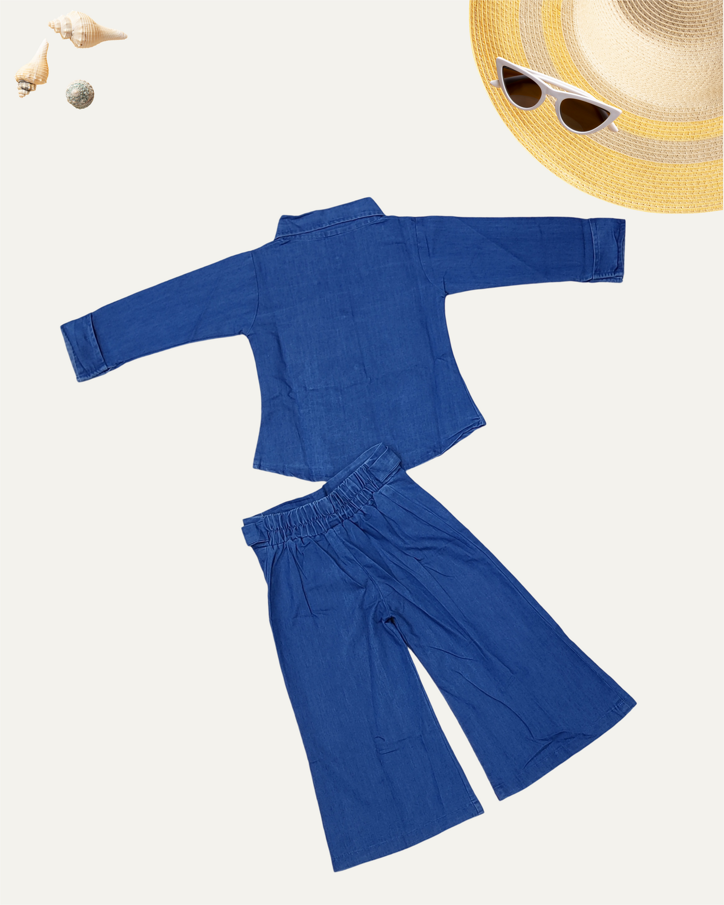GIRLS DENIM CO-ORD SET DX WASH [ 4 - 12 YEARS ]