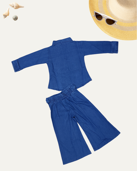 GIRLS DENIM CO-ORD SET DX WASH [ 4 - 12 YEARS ]
