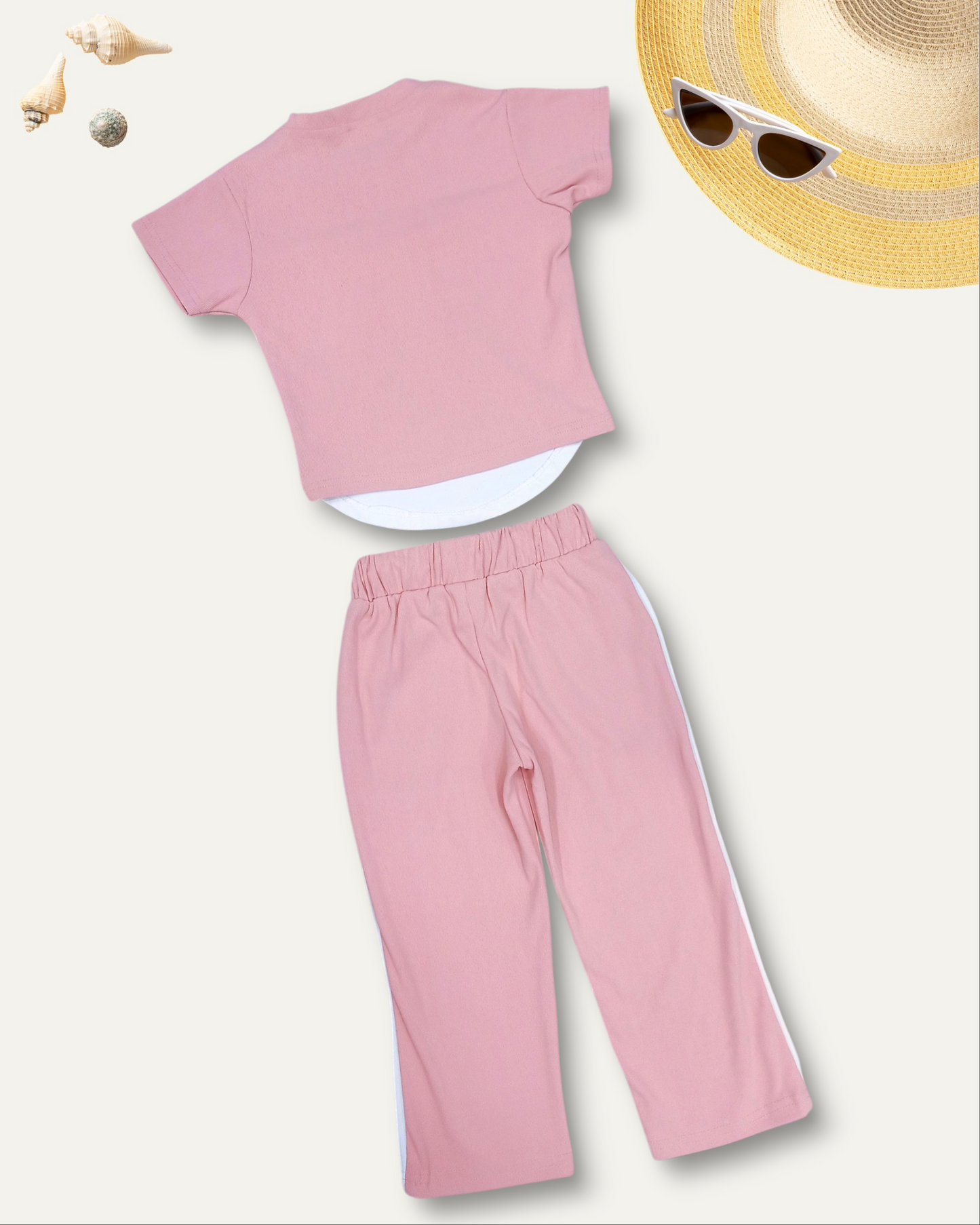 GIRLS BUNNY LABUBU CO-ORD SET (ONION PINK) (4-12 YEARS)