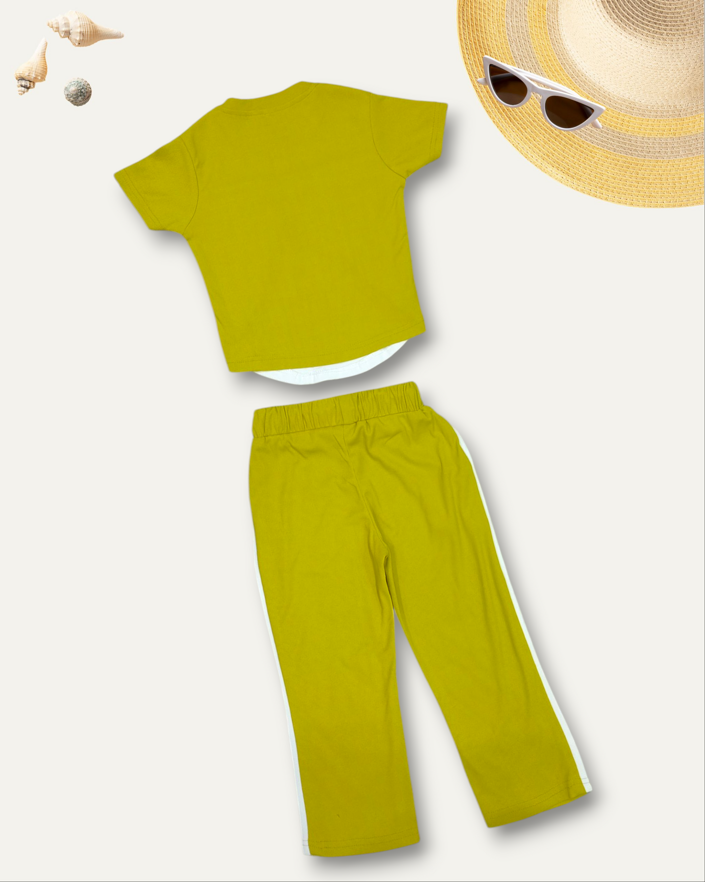 GIRLS BUNNY LABUBU CO-ORD SET (MUSTARD YELLOW) (4-12 YEARS)