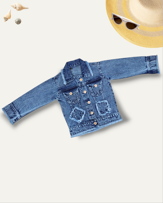 GIRLS DENIM JACKET (LIGHT BLUE) (4-12 YEARS)