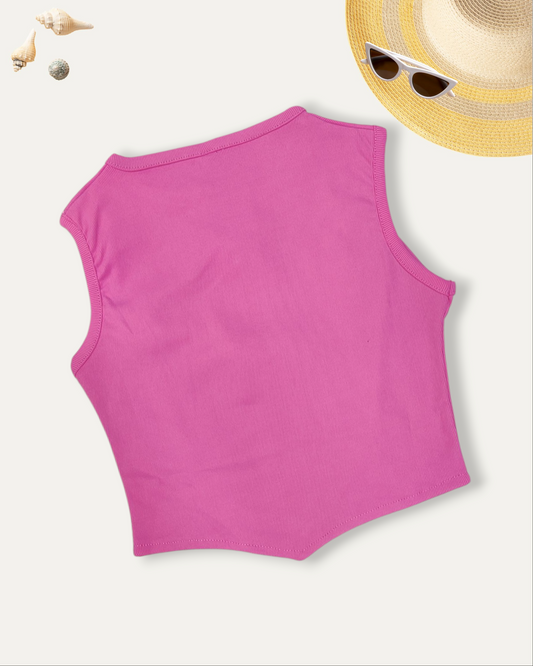 GIRLS BUTTERFLY TOP (PINK) (4-12 YEARS)